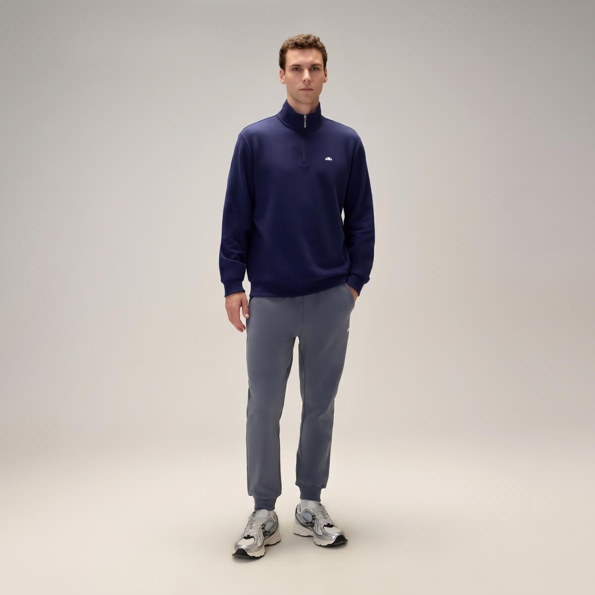  Ellesse 5WM1603-NV Yarım Fermuarlı Erkek Sweatshirt - Lacivert