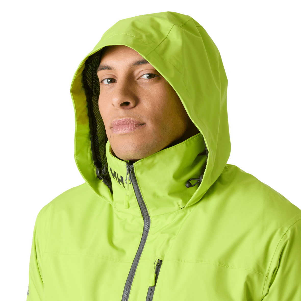  Helly Hansen Crew Hooded Midlayer Jacket 2 Erkek Mont - Neon Yeşil