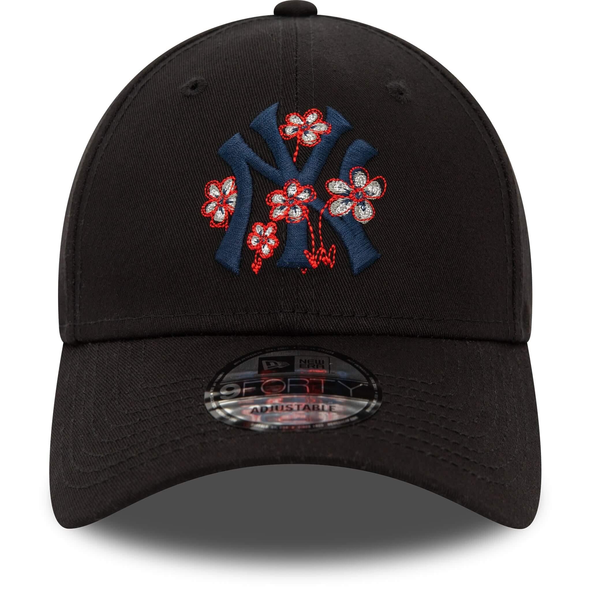  New Era Şapka - Flower Icon 9FORTY New York Yankees - Siyah