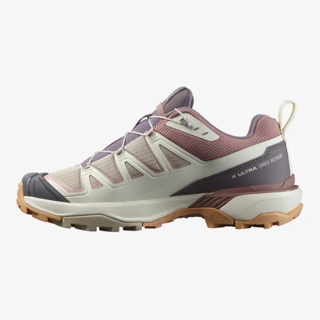  Salomon X Ultra 360 Edge Kadın Outdoor Ayakkabı - Krem / Mürdüm