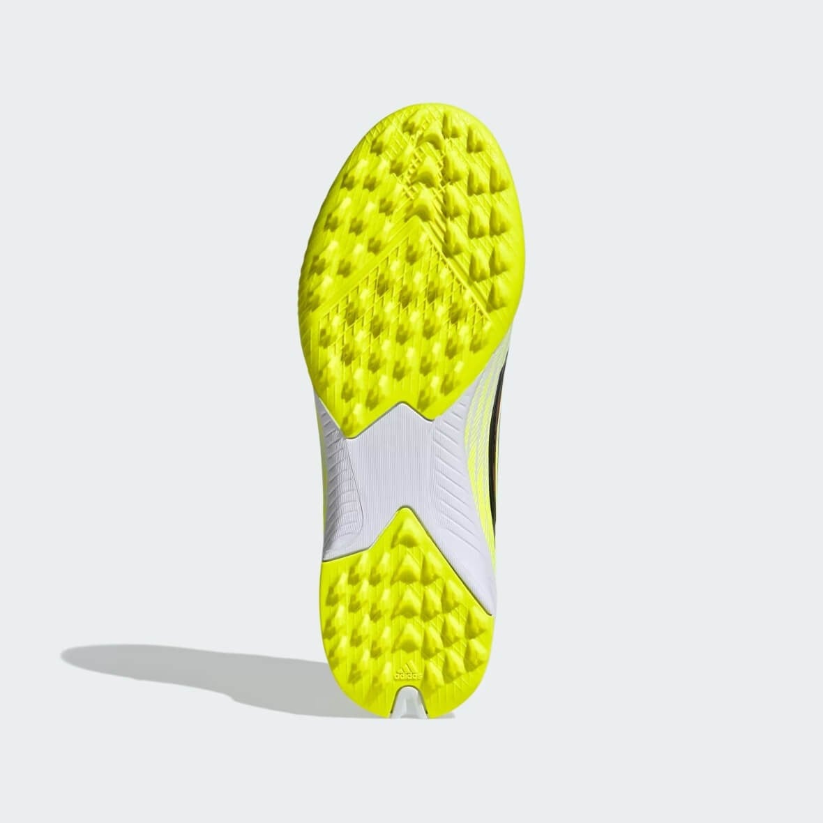 Adidas F50 League TF J Çocuk Halı Saha Kramponu - Beyaz / Neon Sarı