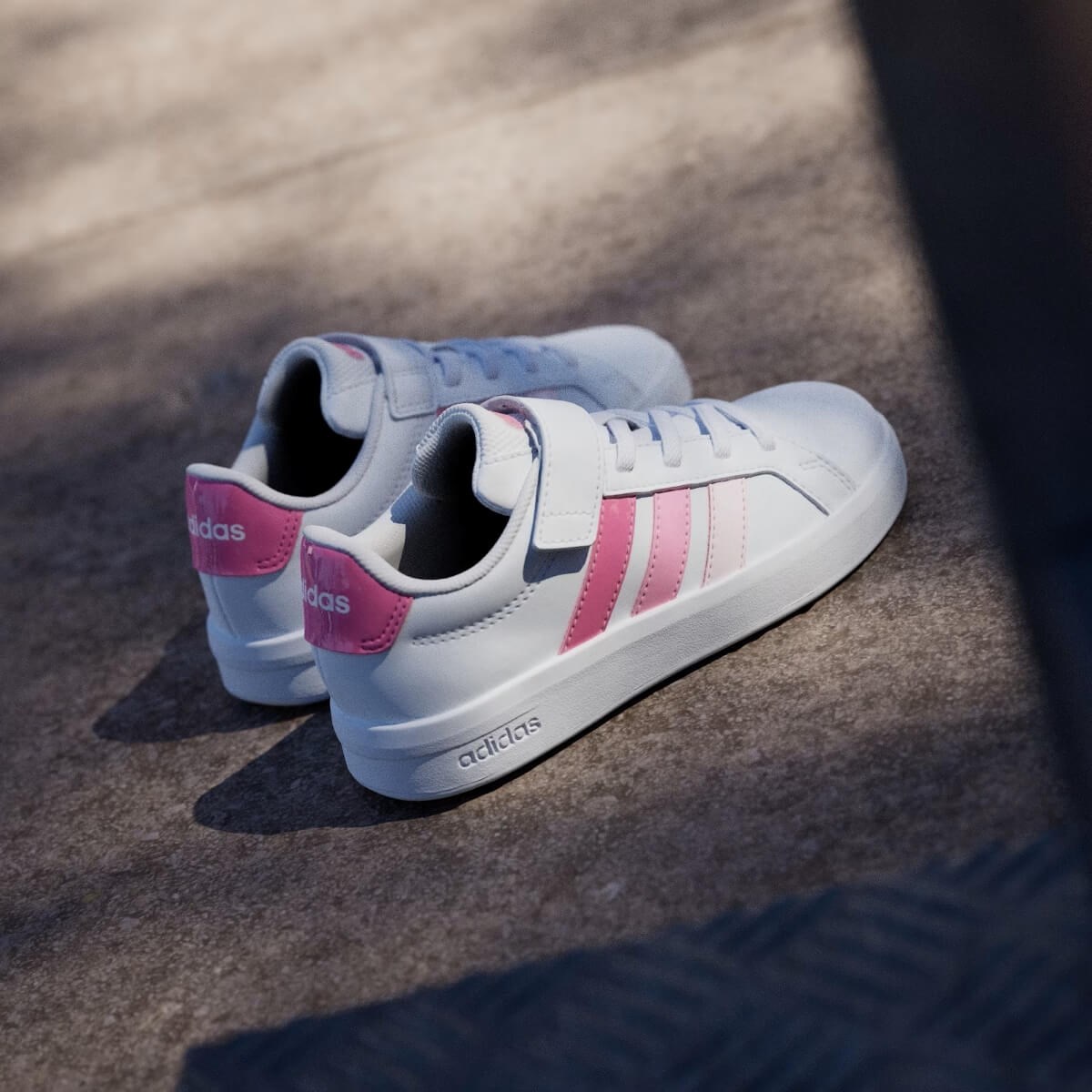 Adidas Grand Court 3.0 EL C Çocuk Ayakkabısı - Beyaz / Pembe