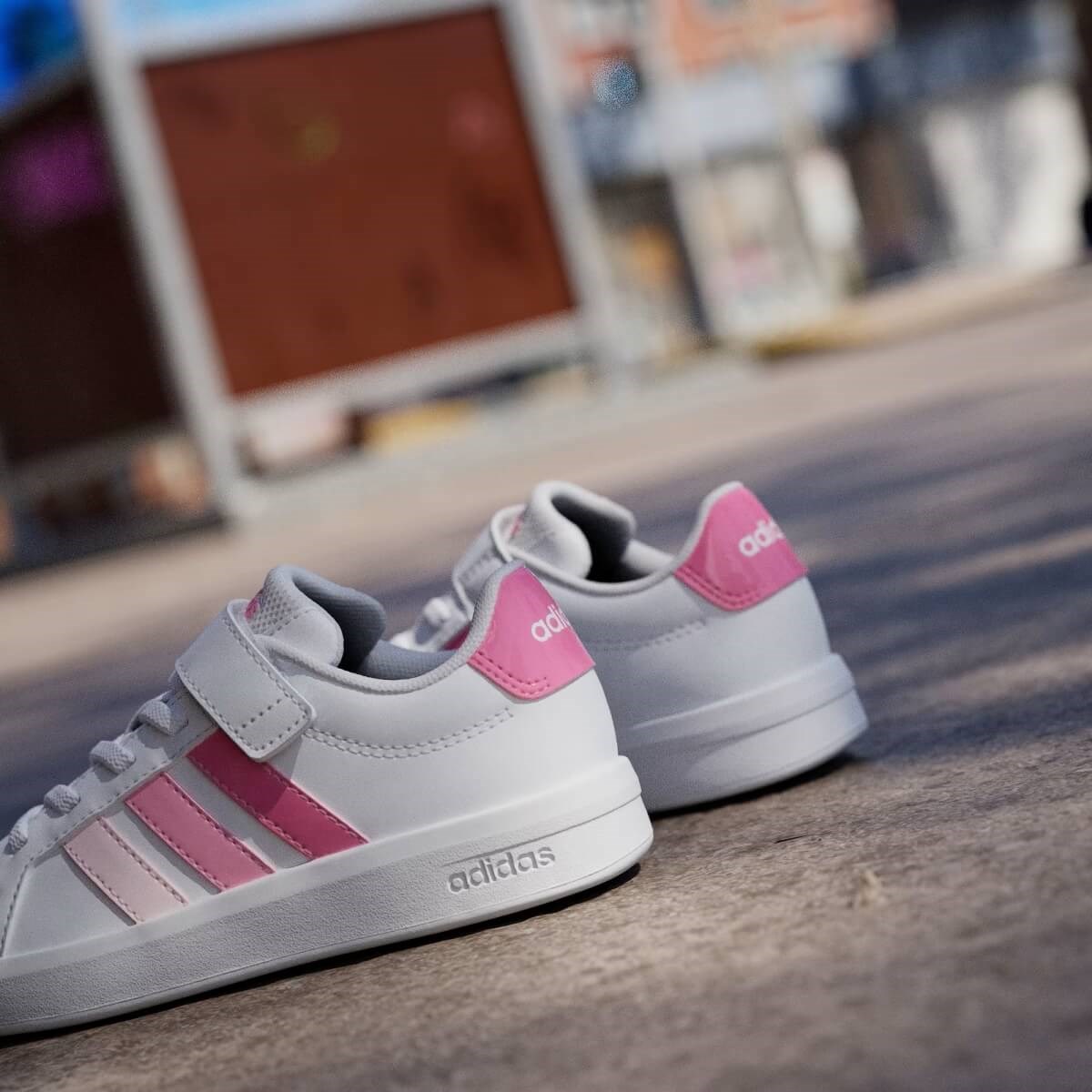 Adidas Grand Court 3.0 EL C Çocuk Ayakkabısı - Beyaz / Pembe