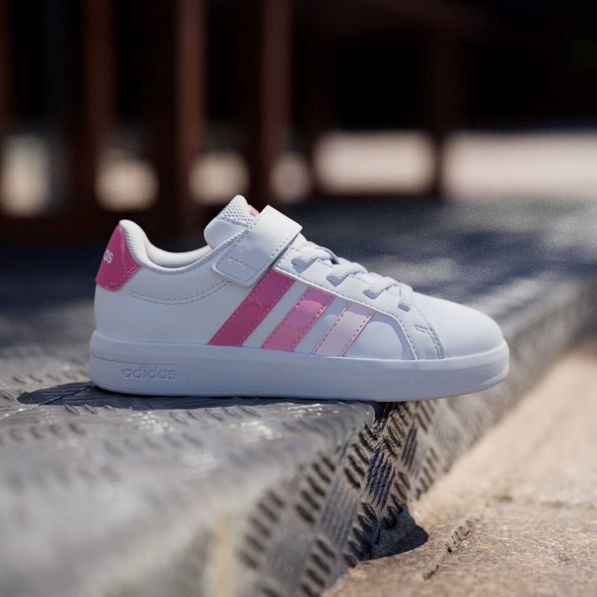 Adidas Grand Court 3.0 EL C Çocuk Ayakkabısı - Beyaz / Pembe
