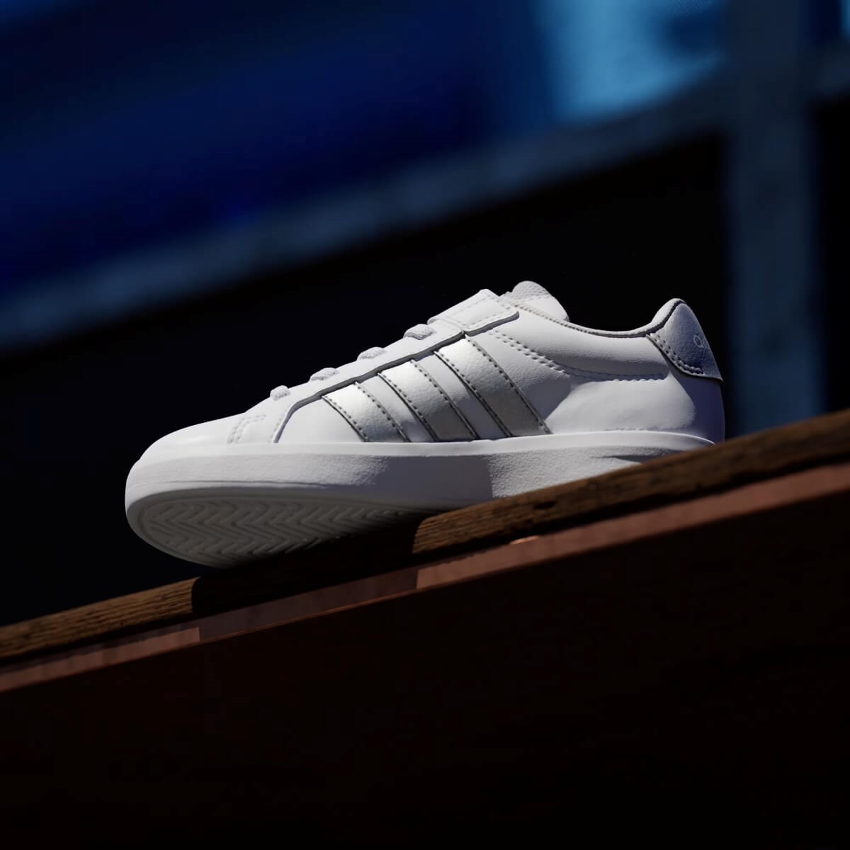 Adidas Grand Court 3.0 EL C Çocuk Ayakkabısı - Beyaz / Gümüş