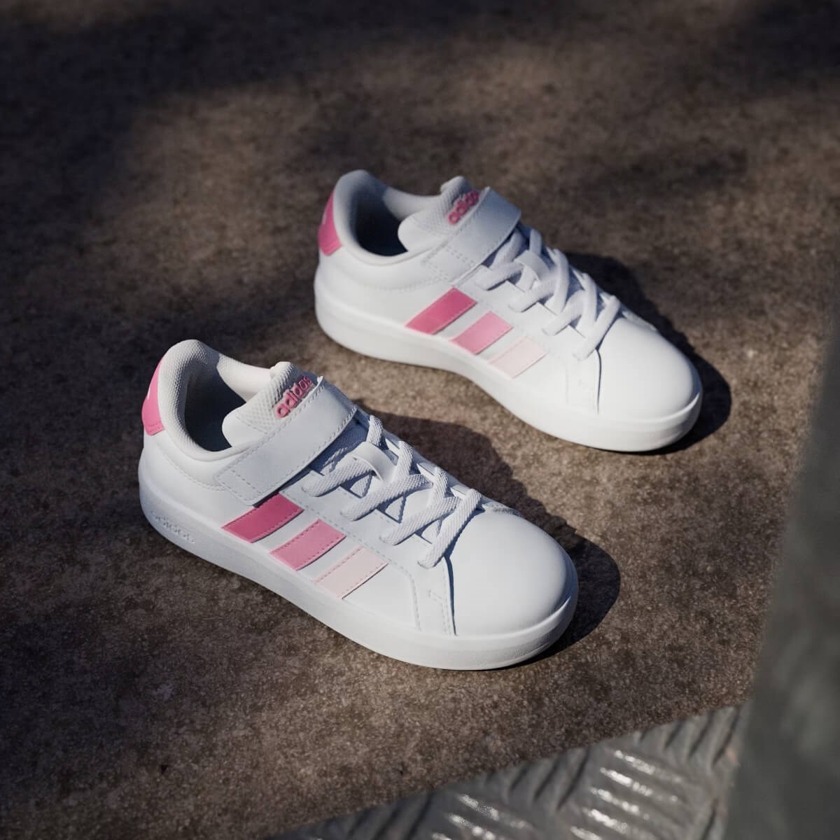 Adidas Grand Court 3.0 EL C Çocuk Ayakkabısı - Beyaz / Pembe