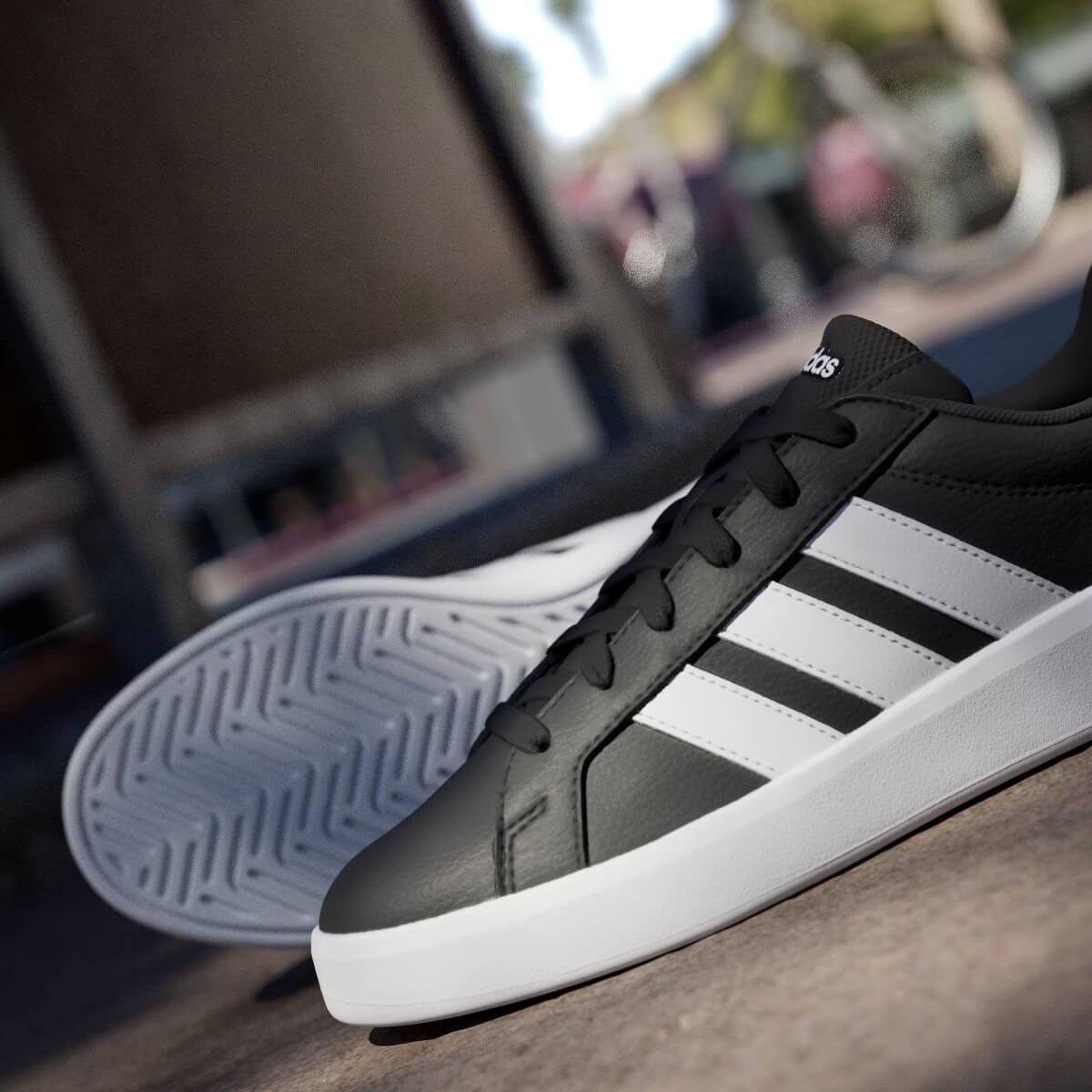 Adidas Grand Court Base 3.0 Kadın Sneaker - Siyah