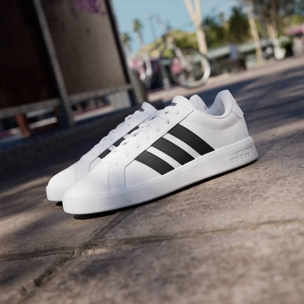 Adidas Grand Court Base 3.0 Erkek Ayakkabısı - Beyaz