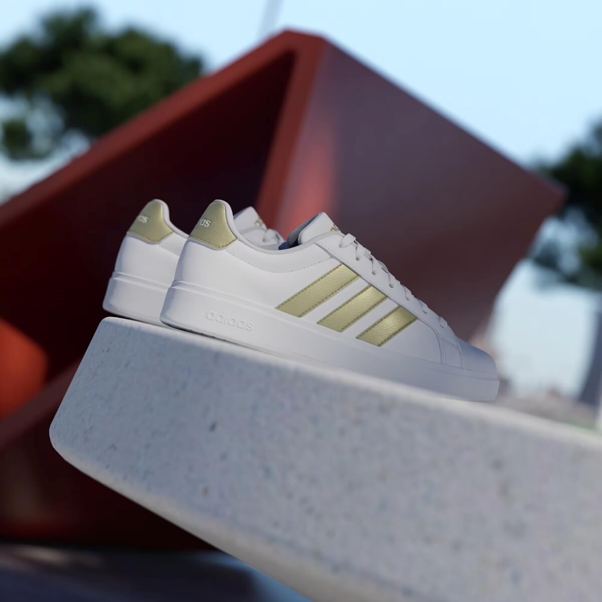 Adidas Streettalk Kadın Sneaker - Beyaz / Gold