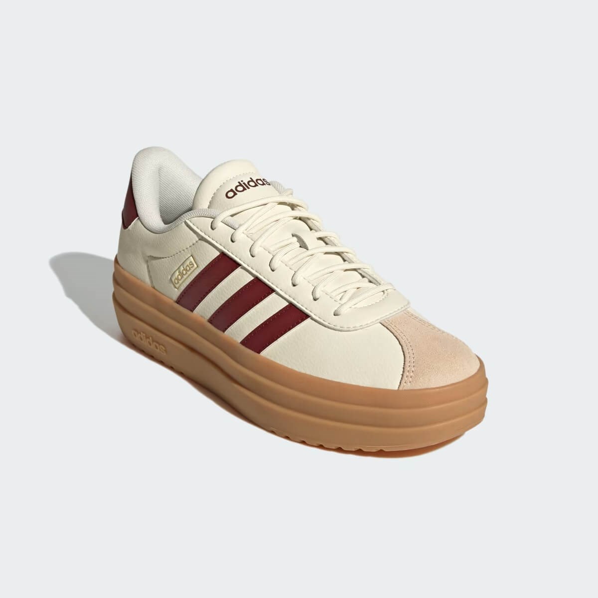 Adidas VL Court Bold Kadın Sneaker - Krem / Bordo