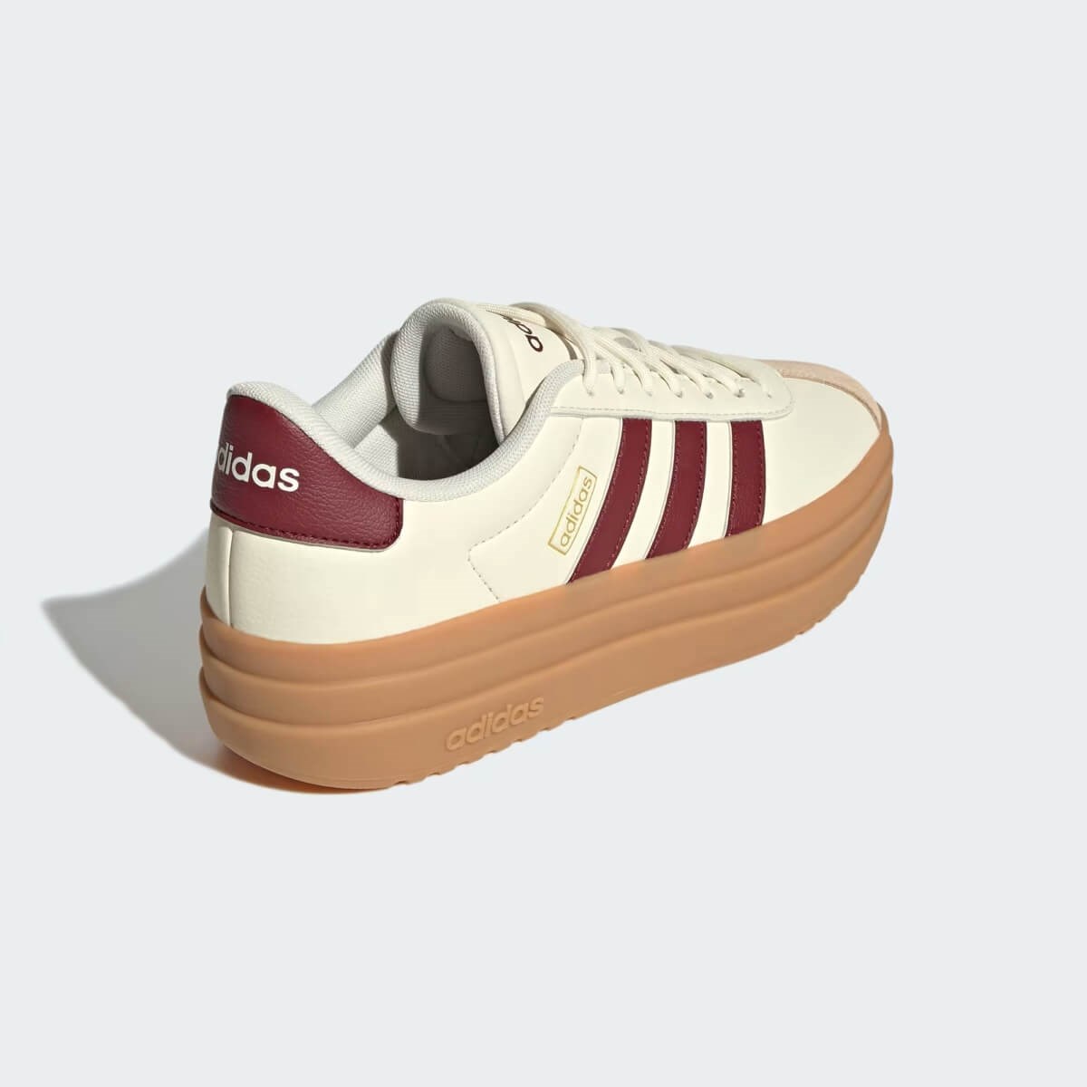 Adidas VL Court Bold Kadın Sneaker - Krem / Bordo