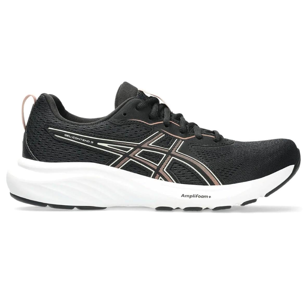 Asics Gel-Contend 9 Kadın Koşu Ayakkabısı - Siyah / Beyaz