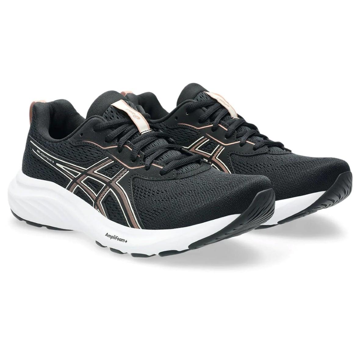 Asics Gel-Contend 9 Kadın Koşu Ayakkabısı - Siyah / Beyaz