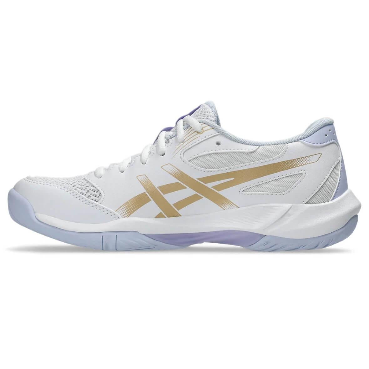 Asics Gel-Rocket 12 Kadın Spor Ayakkabı - Beyaz / Altın