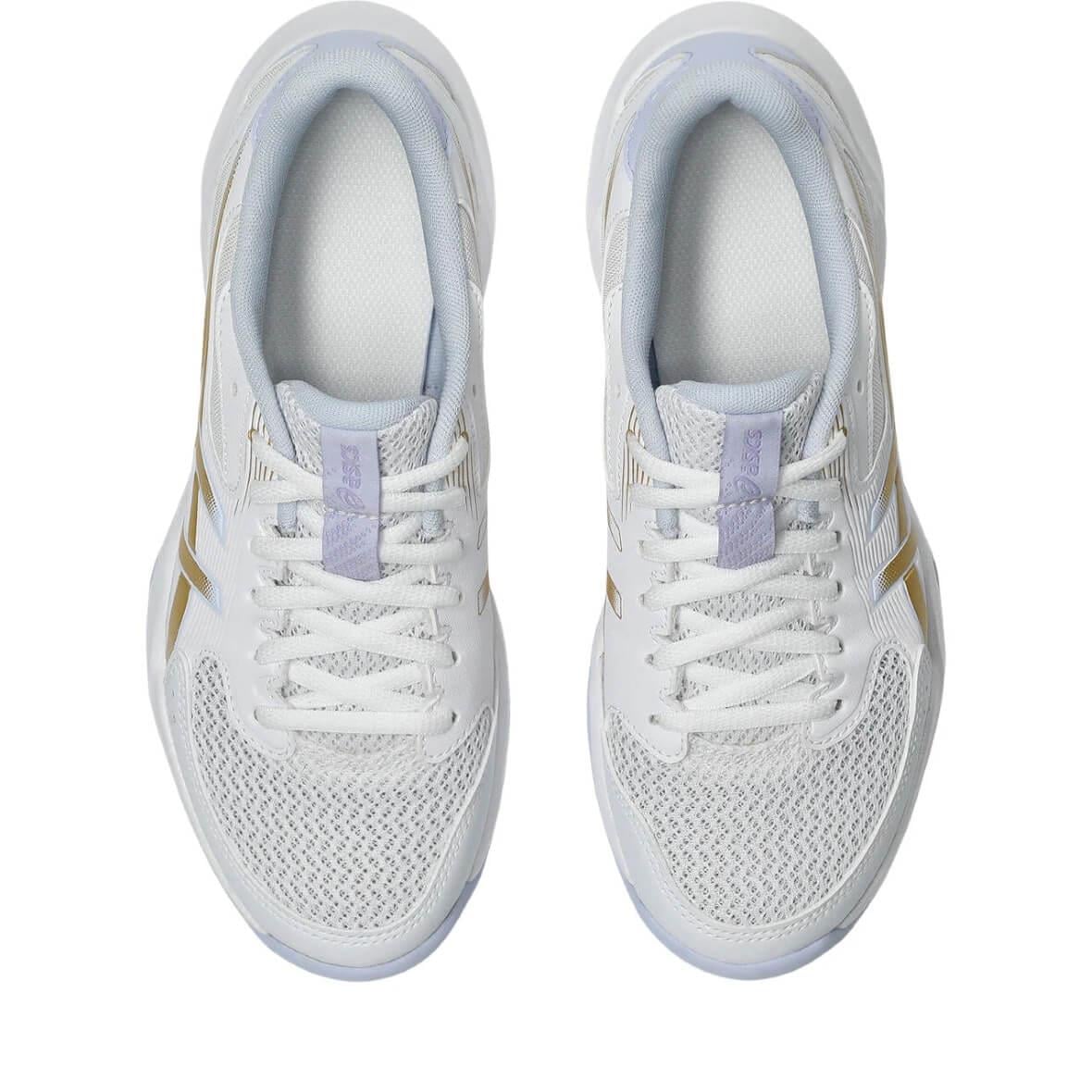 Asics Gel-Rocket 12 Kadın Spor Ayakkabı - Beyaz / Altın