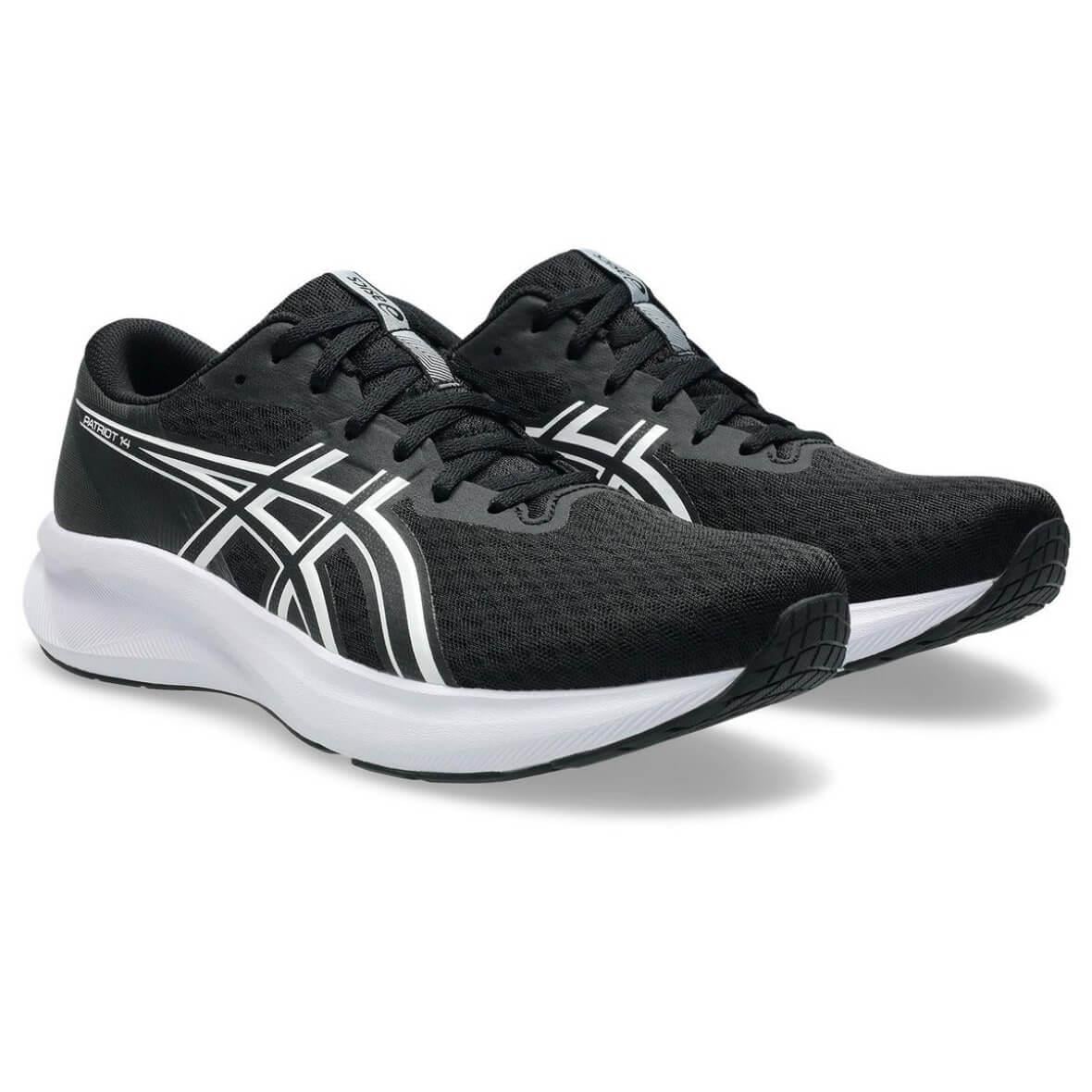 Asics Patriot 14 Erkek Koşu Ayakkabısı - Siyah / Beyaz