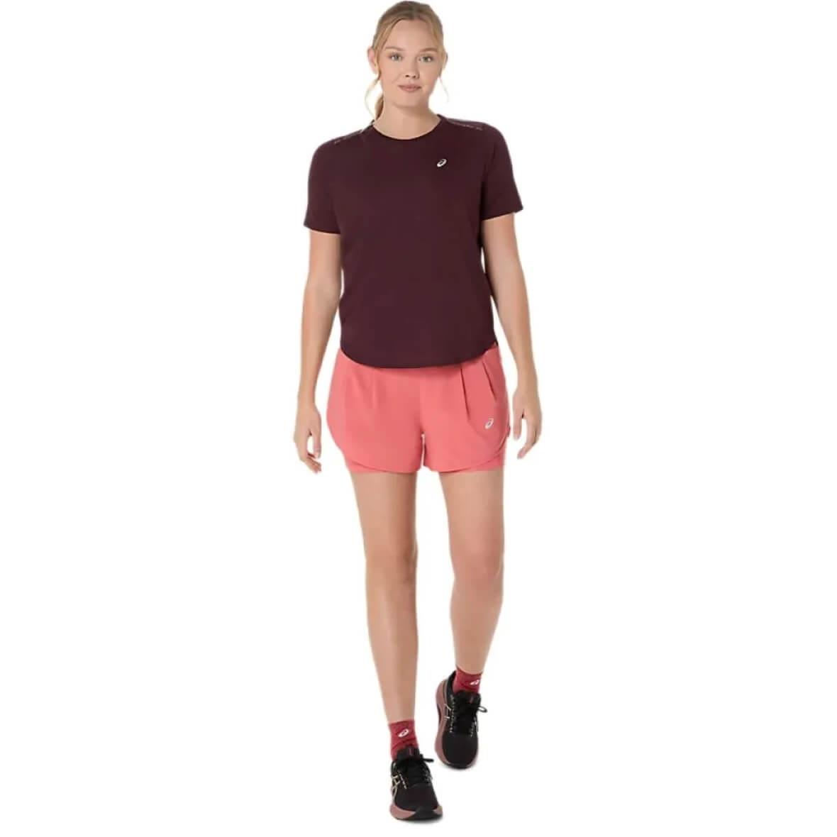 Asics Road 2-N-1 3.5In 2 in 1 Taytlı Kadın Şort - Mercan