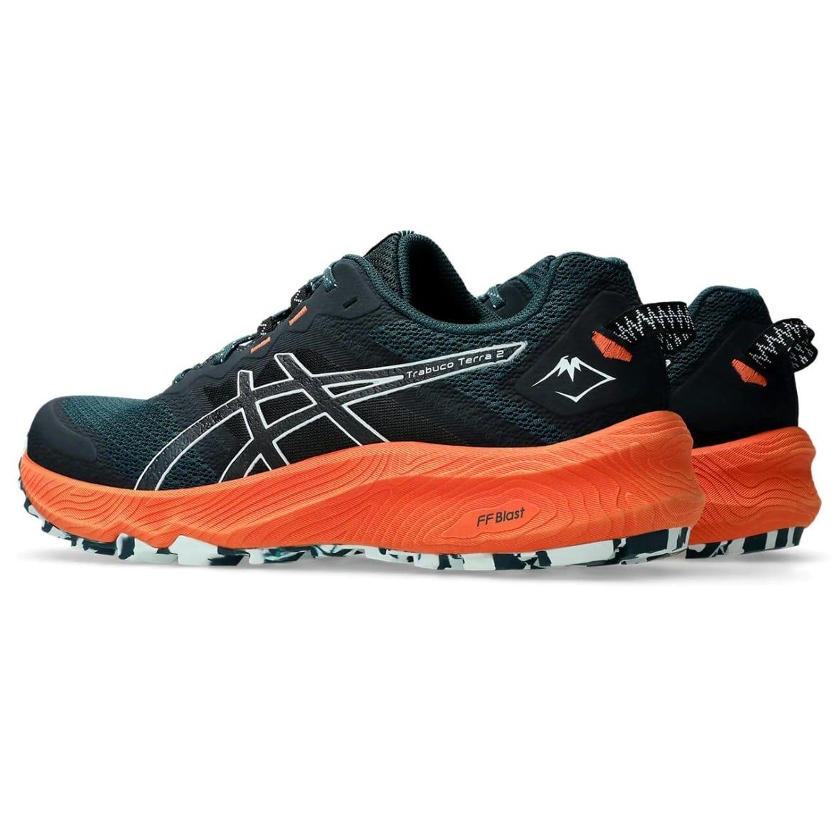 Asics Trabuco Terra 2 Erkek Outdoor Koşu Ayakkabısı - Siyah / Petrol Yeşili