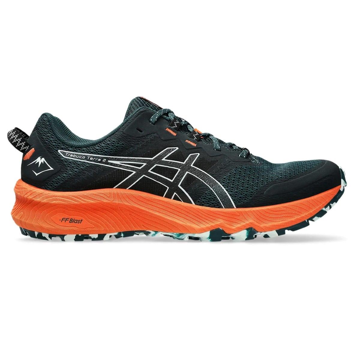 Asics Trabuco Terra 2 Erkek Outdoor Koşu Ayakkabısı - Siyah / Petrol Yeşili