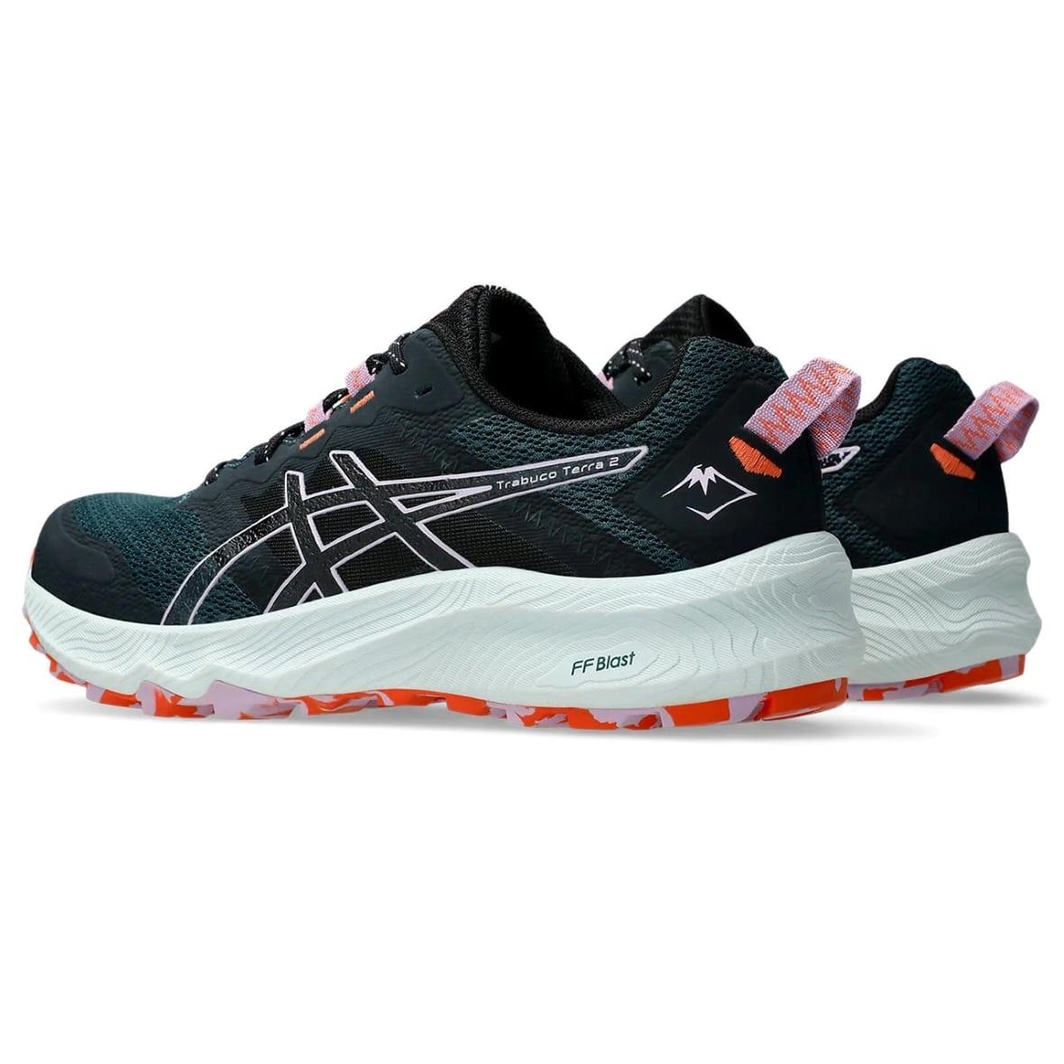 Asics Trabuco Terra 2 Kadın Outdoor Koşu Ayakkabısı - Siyah / Petrol Yeşili