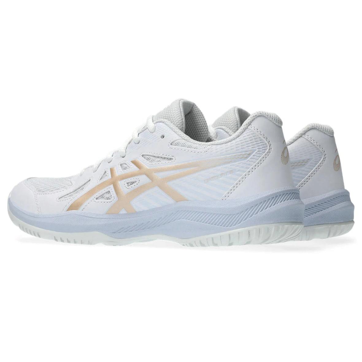 Asics Upcourt 6 Kadın Spor Ayakkabı - Beyaz / Altın