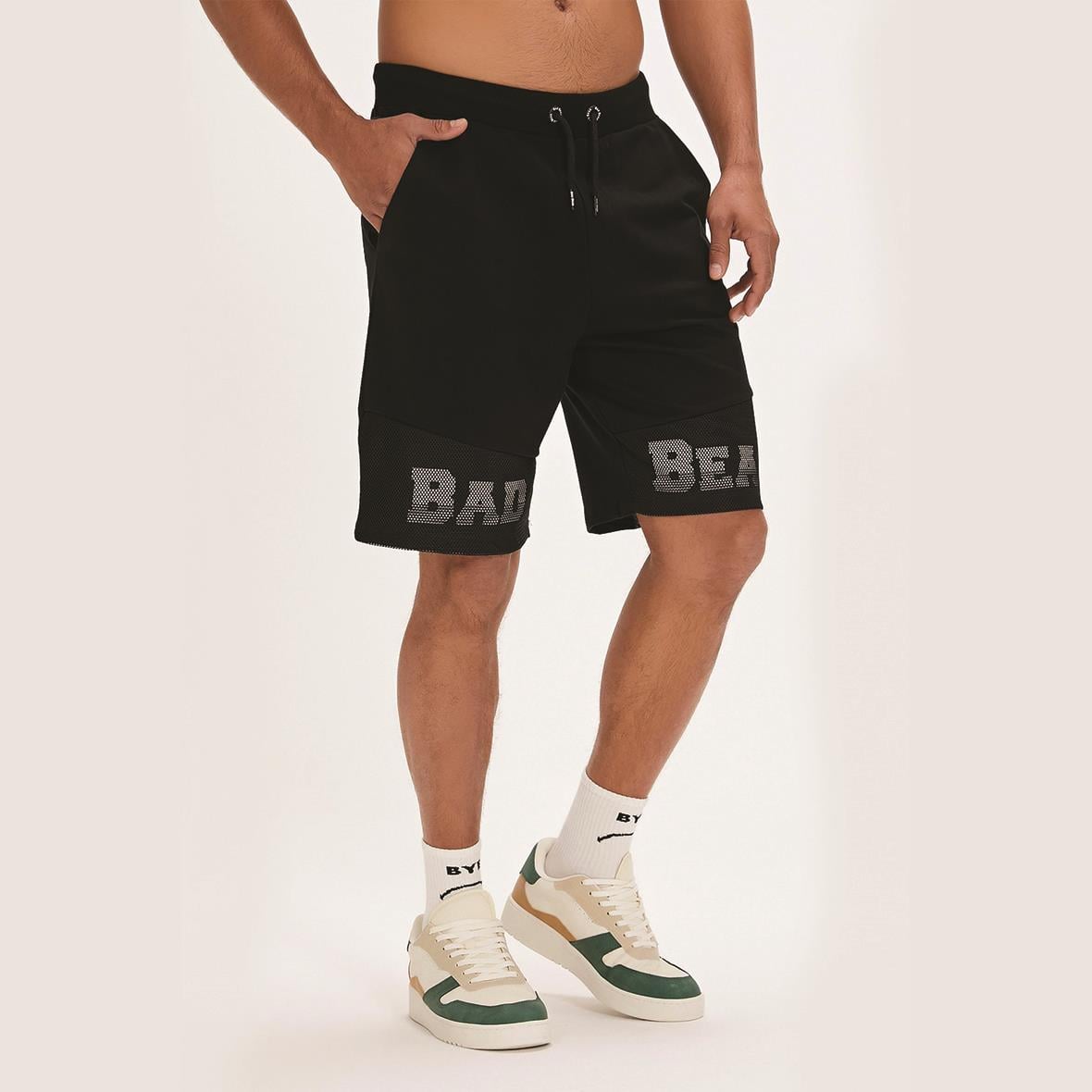 Bad Bear Grid Erkek Şort - Siyah