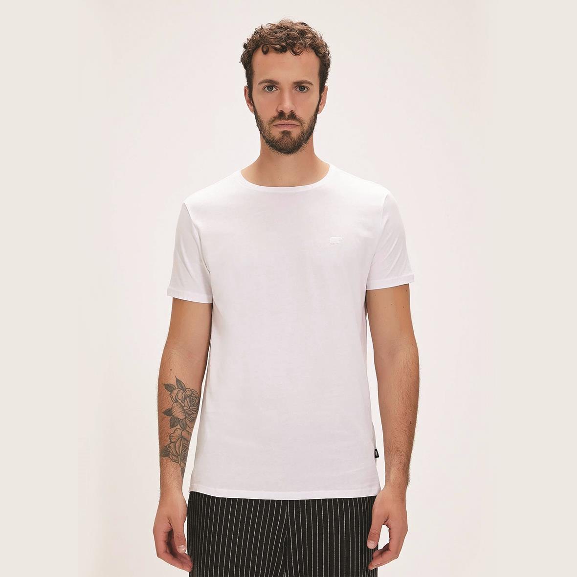 Bad Bear Solid Erkek T-Shirt - Kırık Beyaz