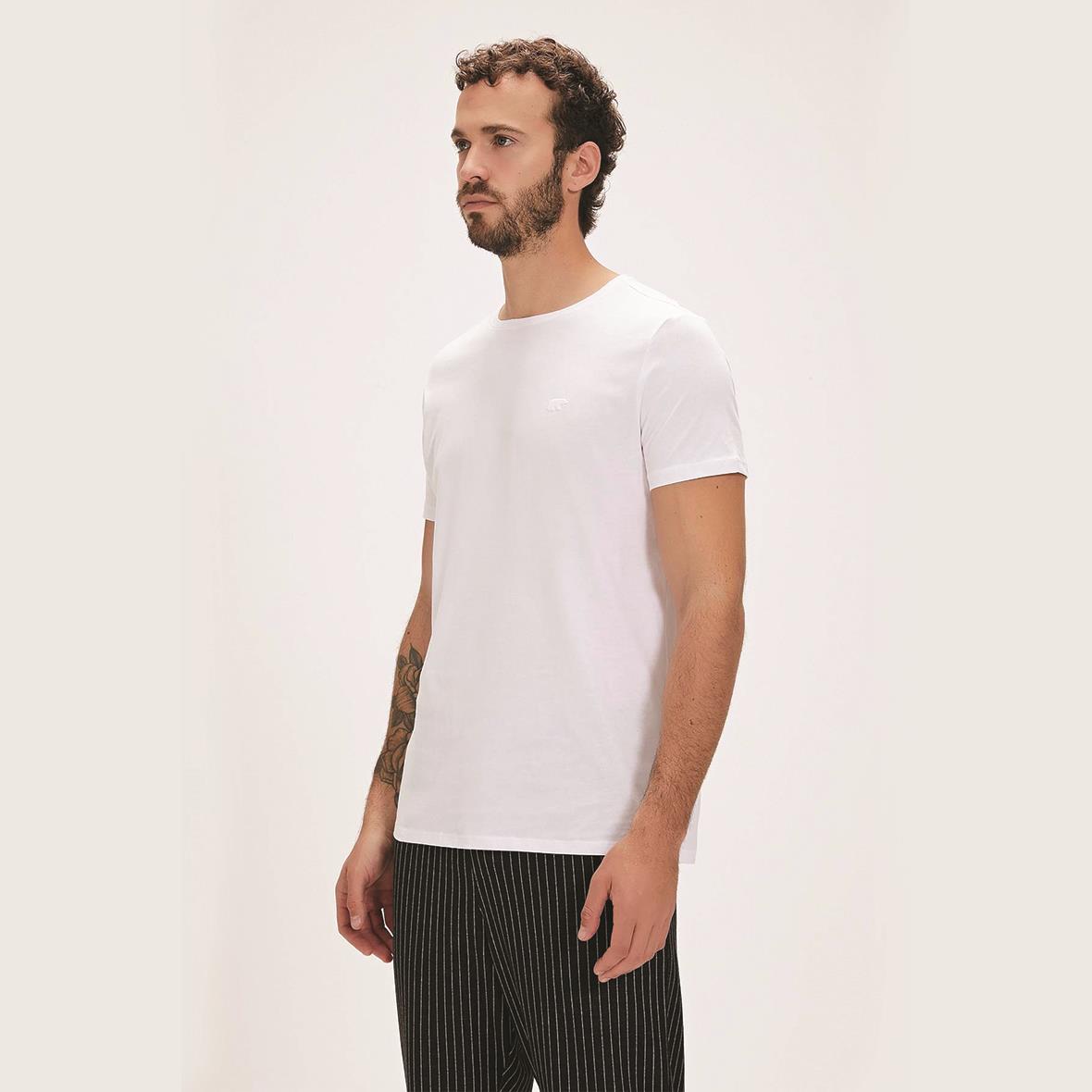 Bad Bear Solid Erkek T-Shirt - Kırık Beyaz