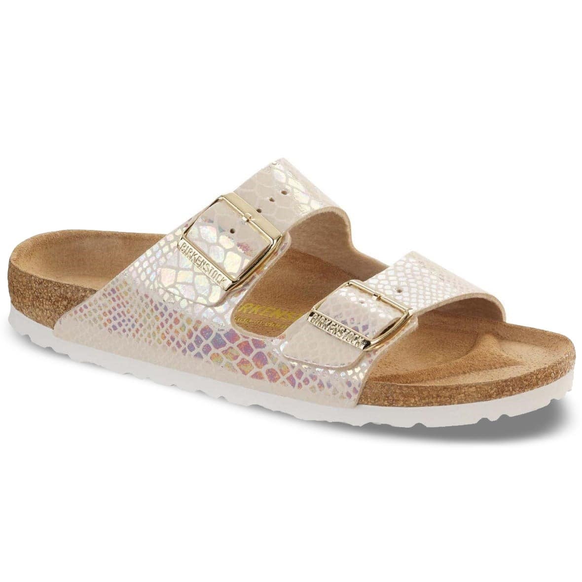 Birkenstock Arizona Bayan Terlik & Sandalet - Shiny Snake Cream