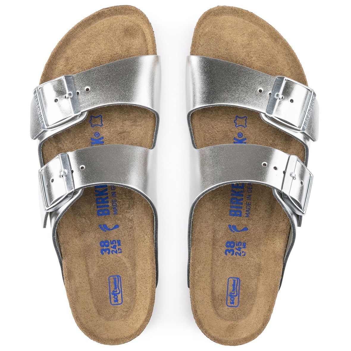 Birkenstock Arizona Bayan Terlik & Sandalet - Metallic Silver