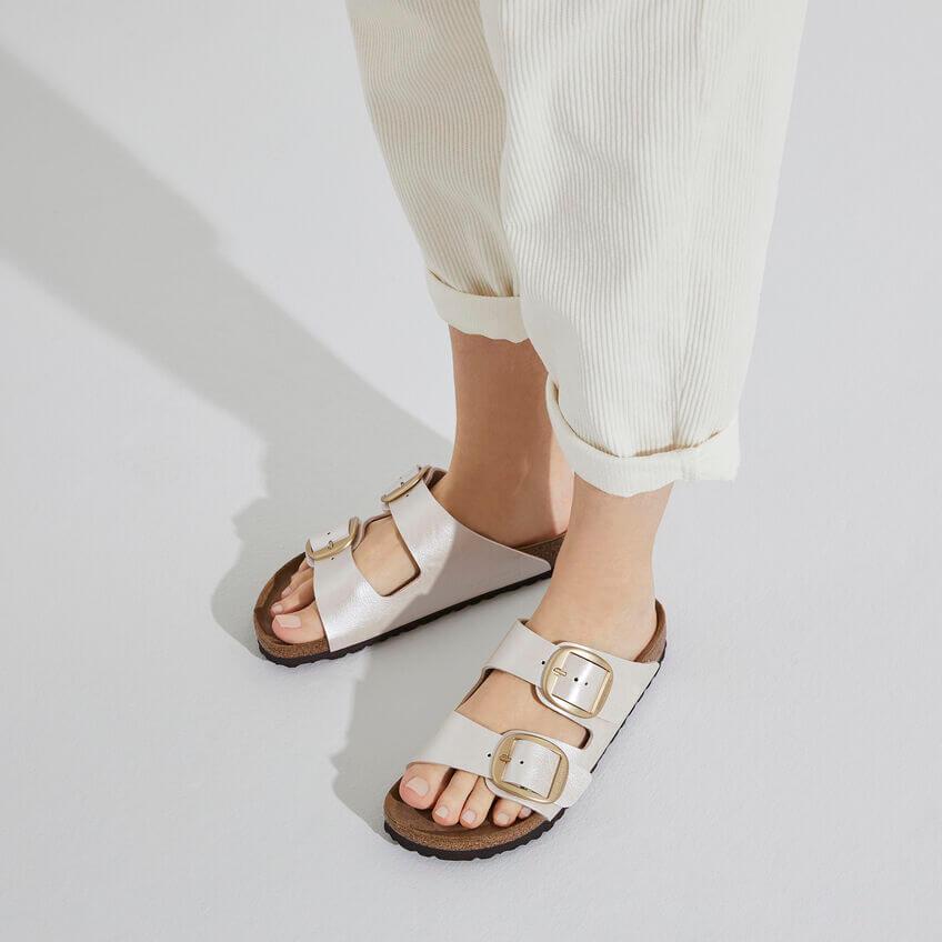 Birkenstock Arizona Big Buckle Kadın Terlik - İnci Beyazı