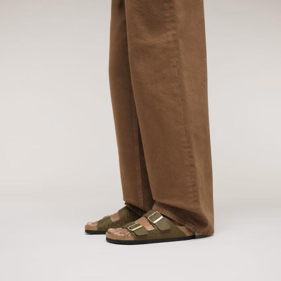 Birkenstock Arizona Kadın Terlik - Leopar / Haki
