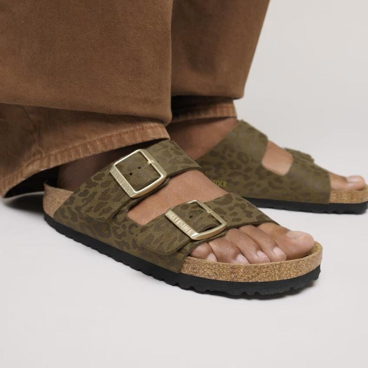 Birkenstock Arizona Kadın Terlik - Leopar / Haki