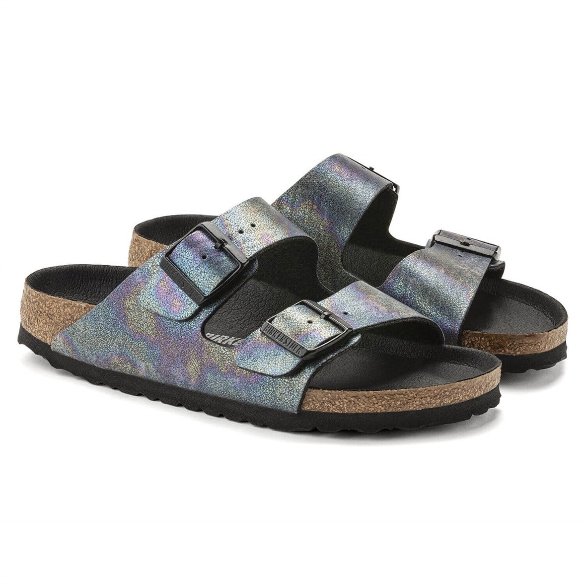 Birkenstock Arizona Vegan Bayan Terlik - Iridescent Black