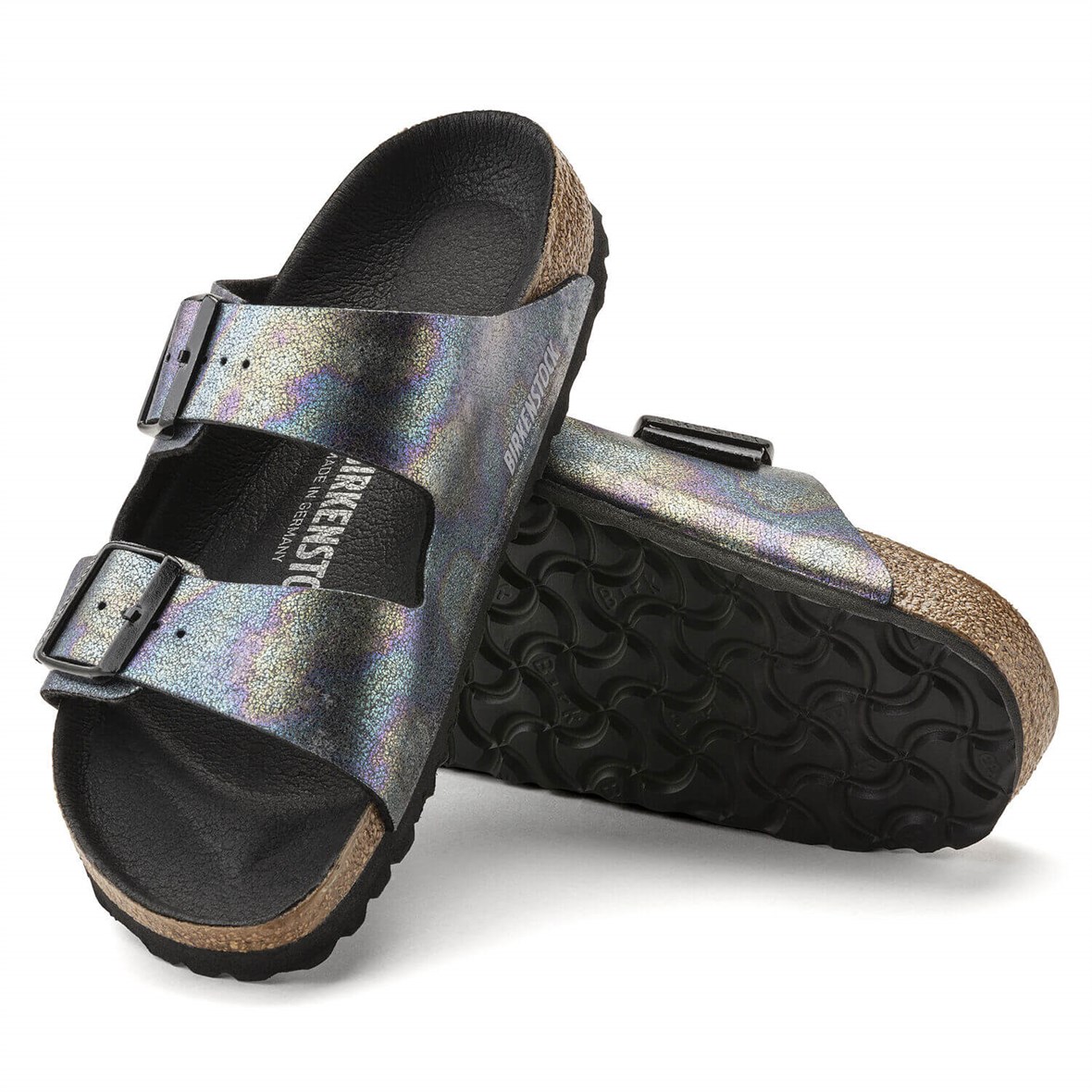 Birkenstock Arizona Vegan Bayan Terlik - Iridescent Black