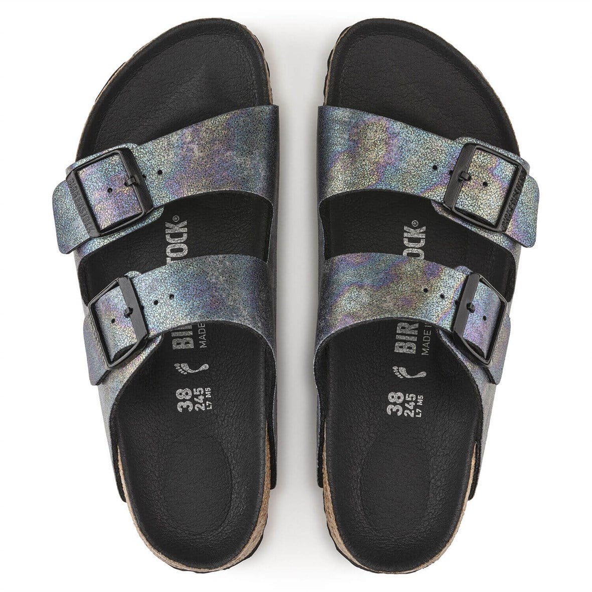 Birkenstock Arizona Vegan Bayan Terlik - Iridescent Black