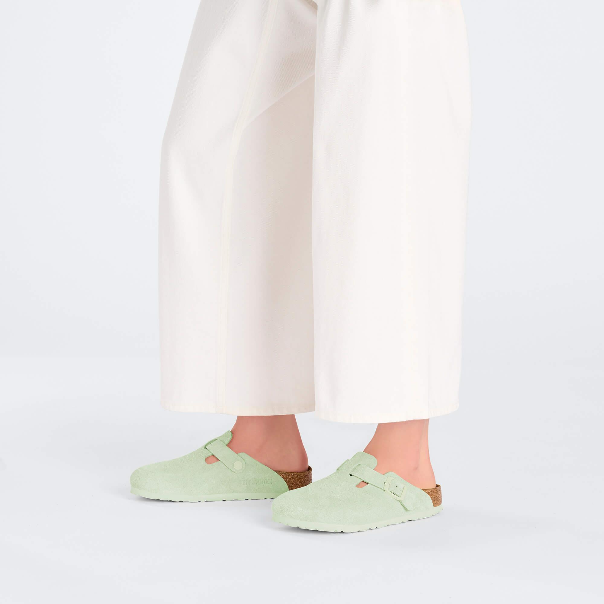 Birkenstock Boston Bayan Terlik - Lime