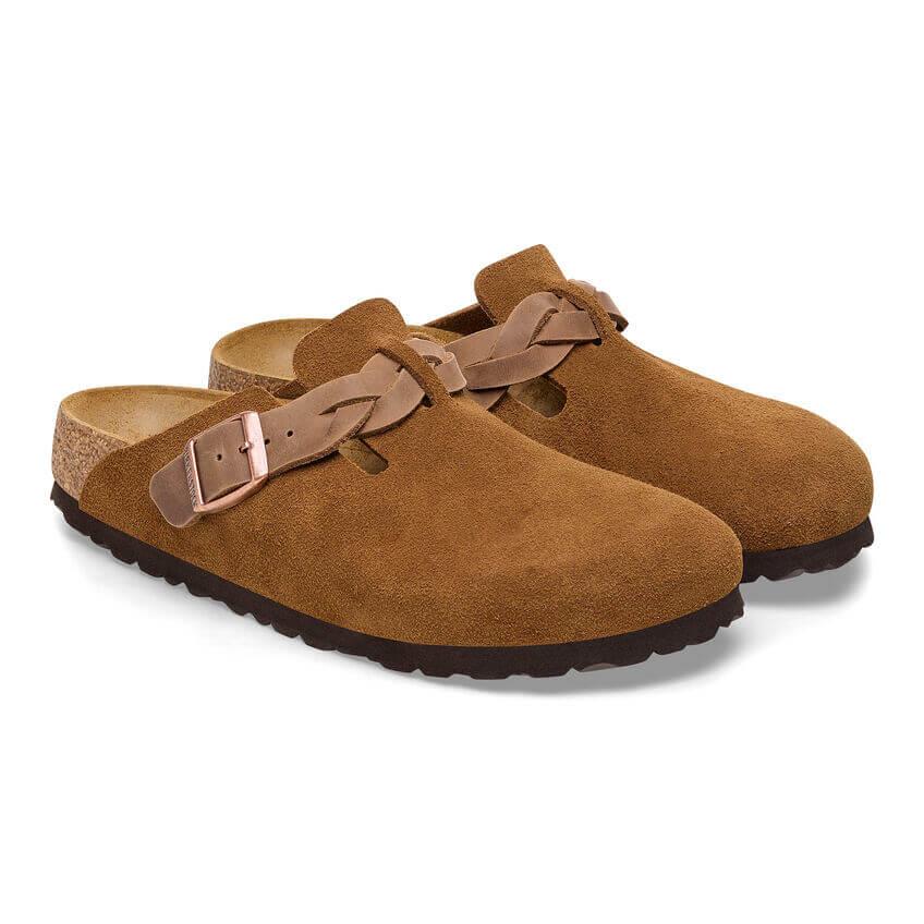 Birkenstock Boston Braided Kadın Terlik - Vizon