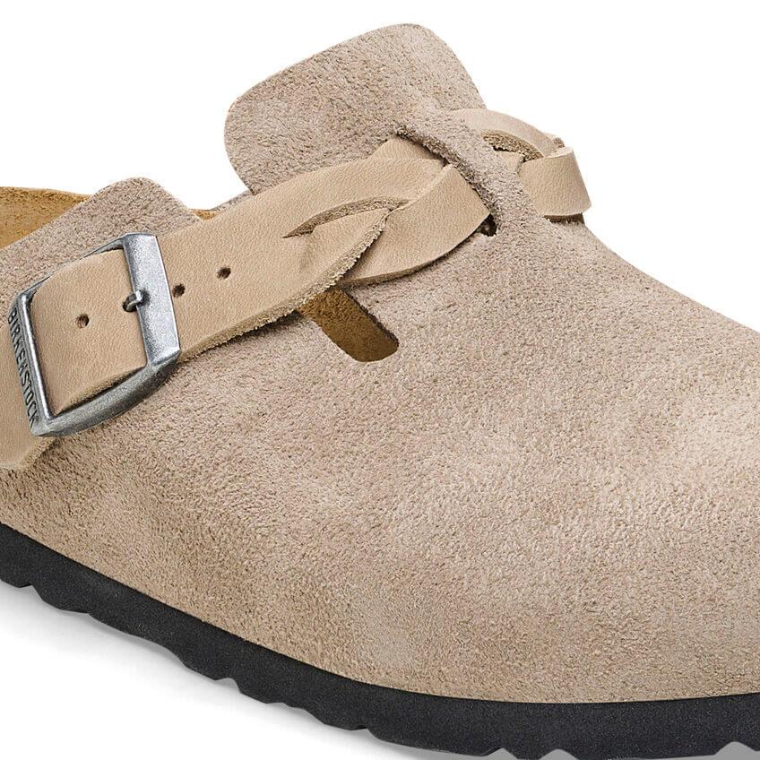 Birkenstock Boston Braided Kadın Terlik - Boz
