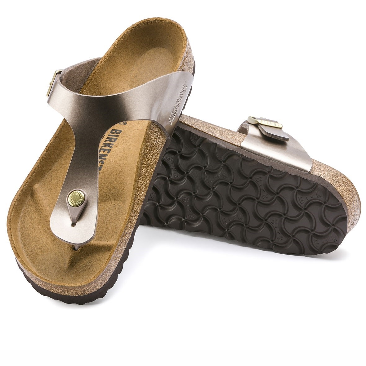 Birkenstock Gizeh Bayan Terlik & Sandalet - Electric Metallic Taupe