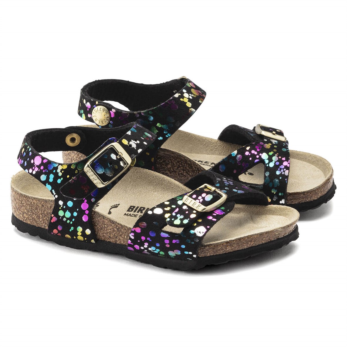 Birkenstock Rio Çocuk Sandalet - Confetti Black