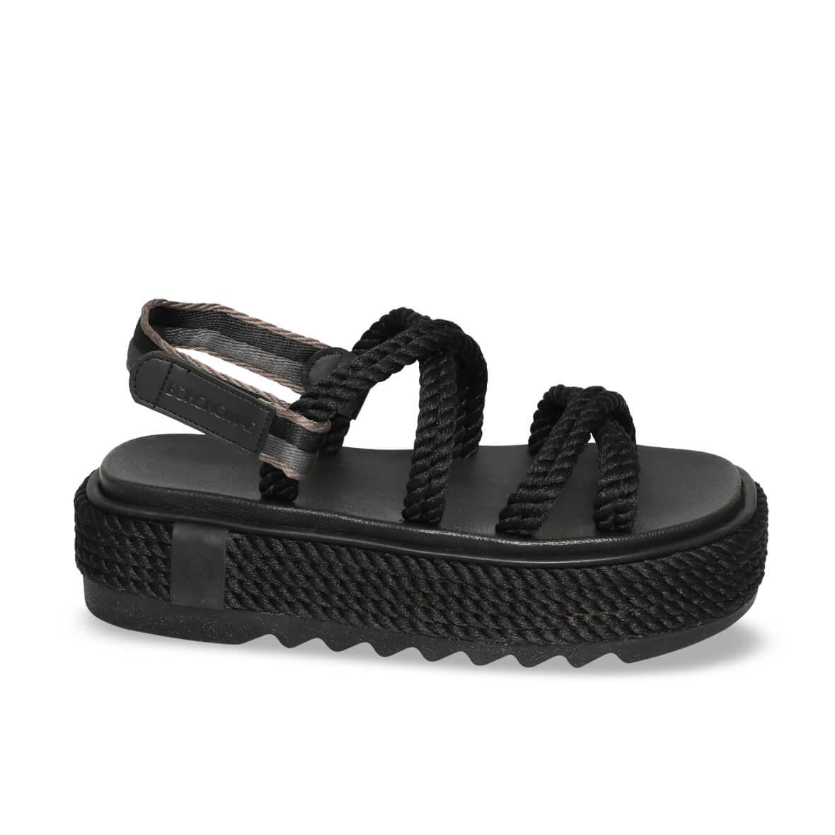 Bohonomad Tahiti Chunky Platform Kadın Sandalet - Siyah