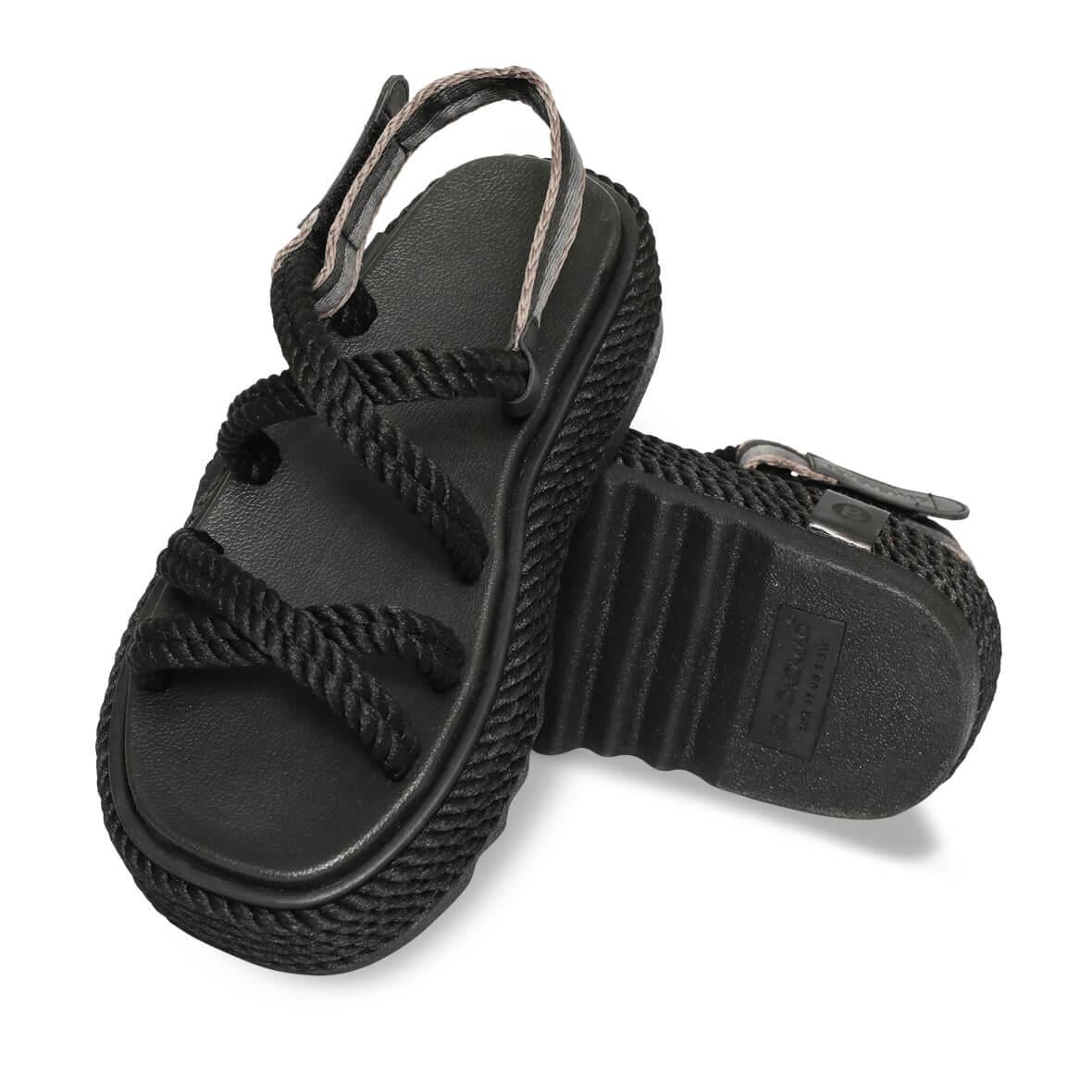 Bohonomad Tahiti Chunky Platform Kadın Sandalet - Siyah