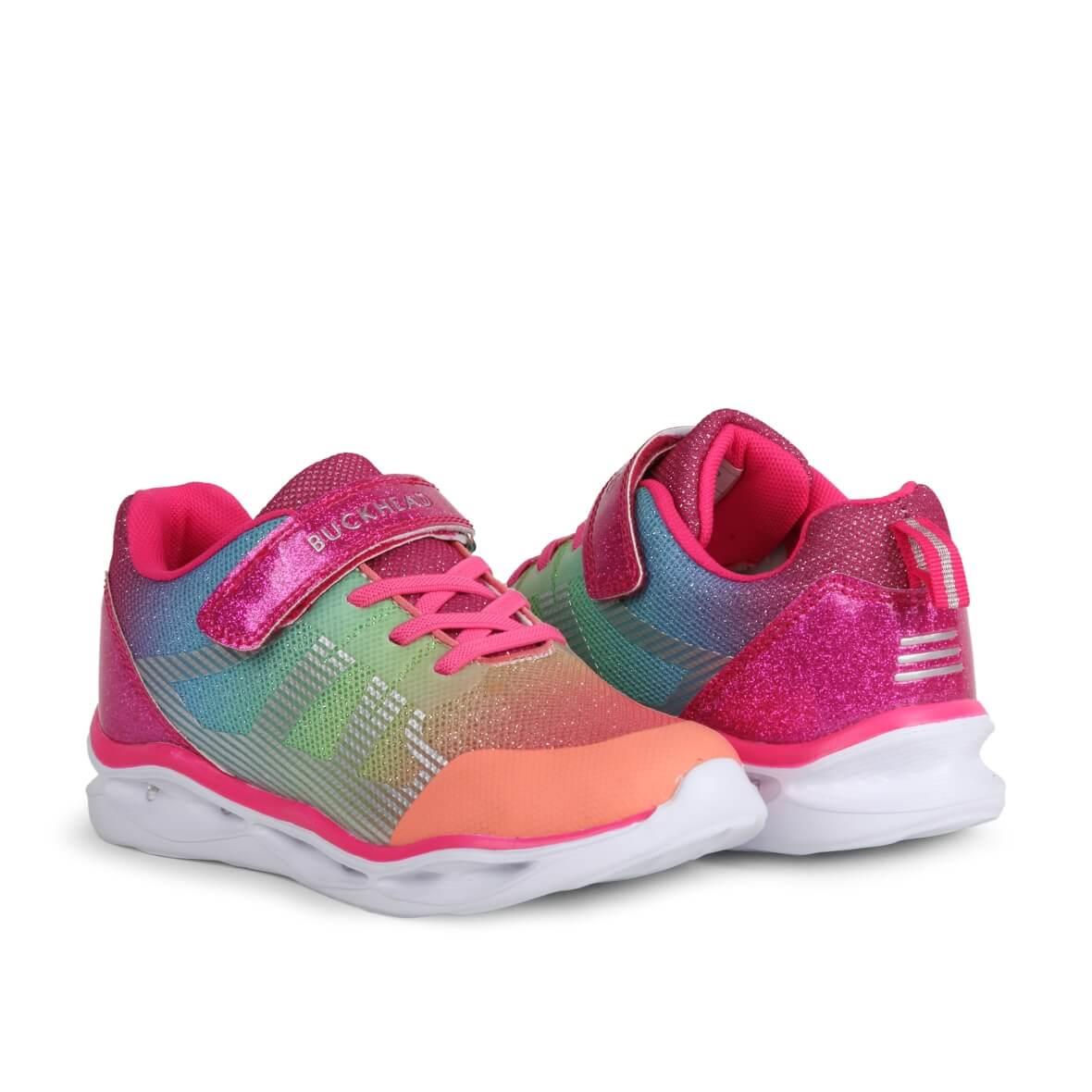Buckhead Belle BUCK3029-BH019 Işıklı Çocuk Spor Ayakkabı - Fuşya / Multi