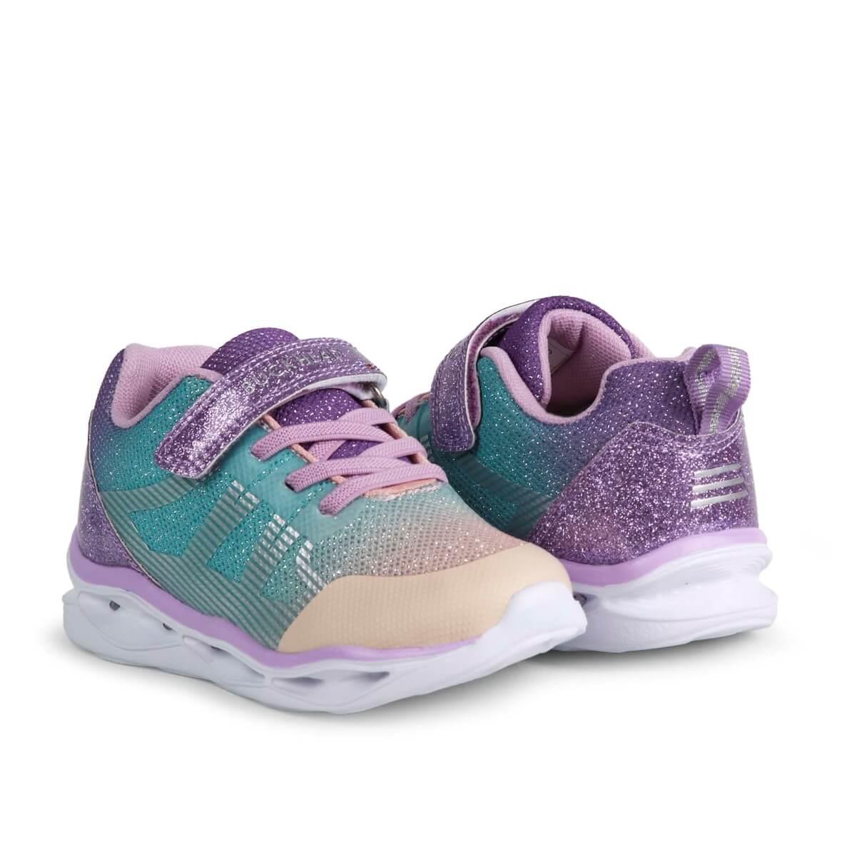 Buckhead Belle BUCK3029-BH025 Işıklı Çocuk Spor Ayakkabı - Lila / Multi