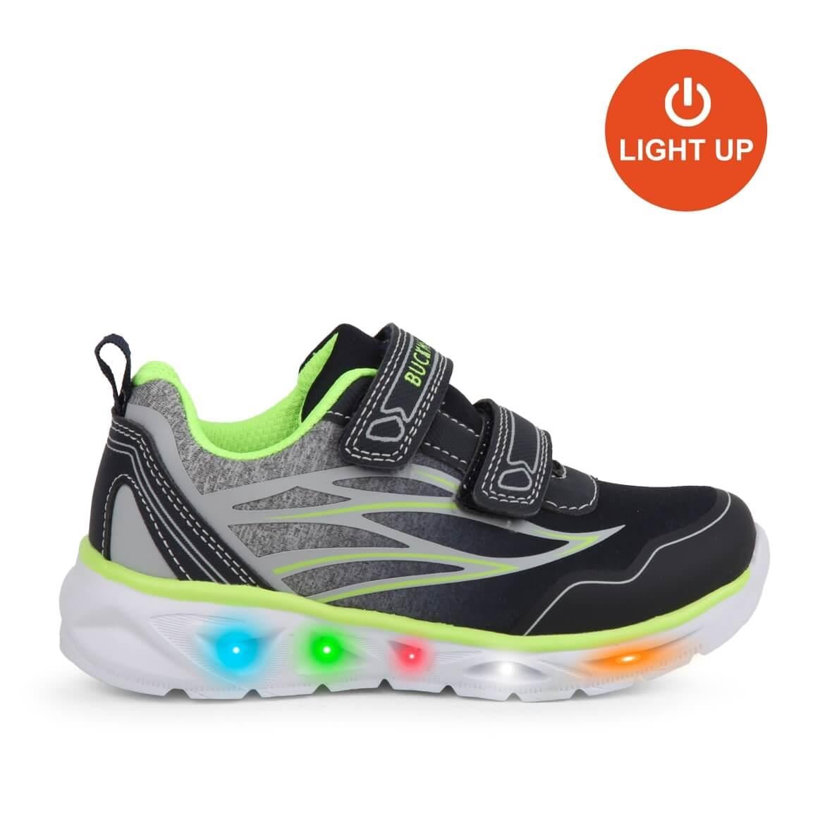Buckhead Maxim BUCK3026-BH056 Işıklı Çocuk Spor Ayakkabı - Lacivert / Neon Yeşil
