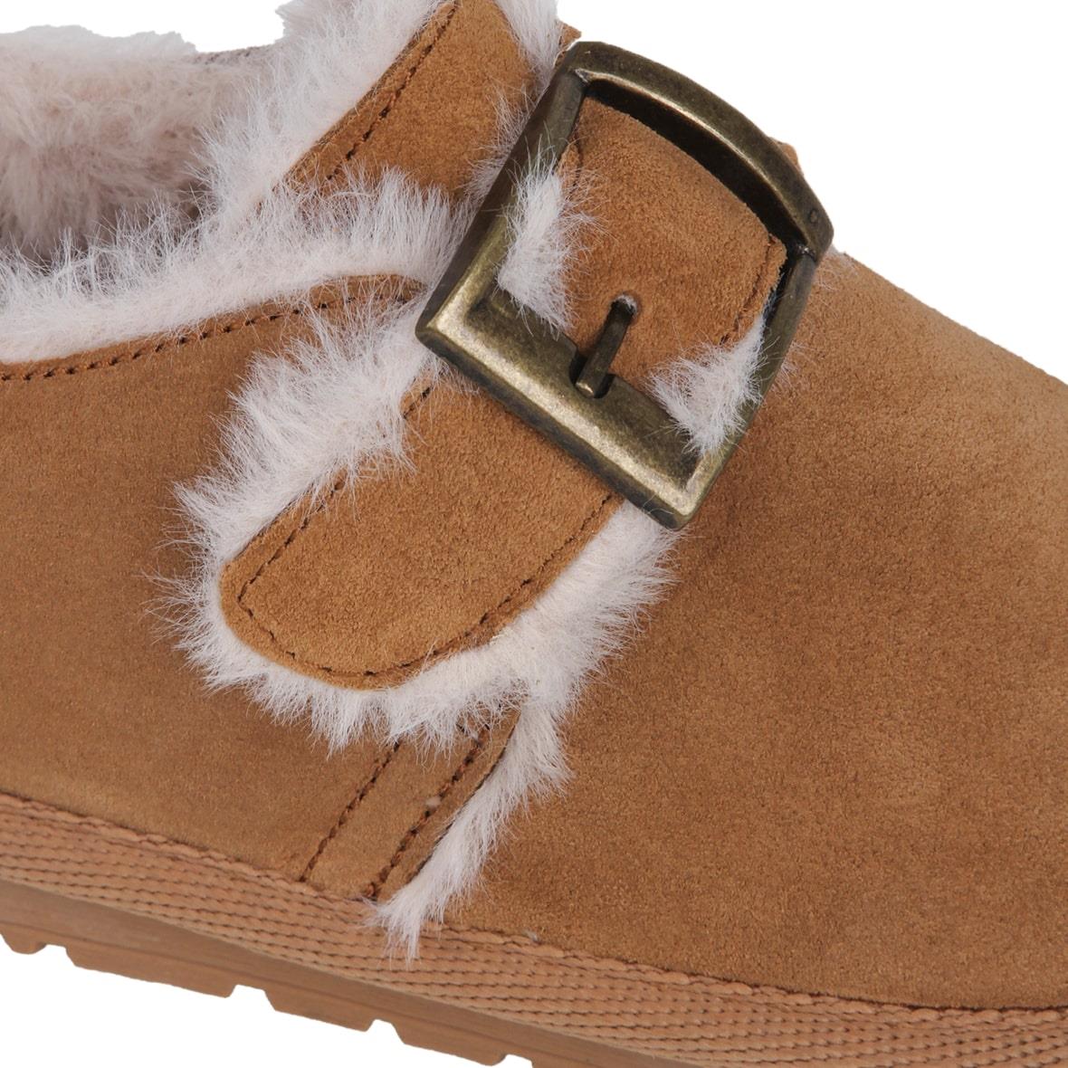 Buckhead Slide BUCK3066-BH141 Kürklü Çocuk Ayakkabı - Deve Tüyü