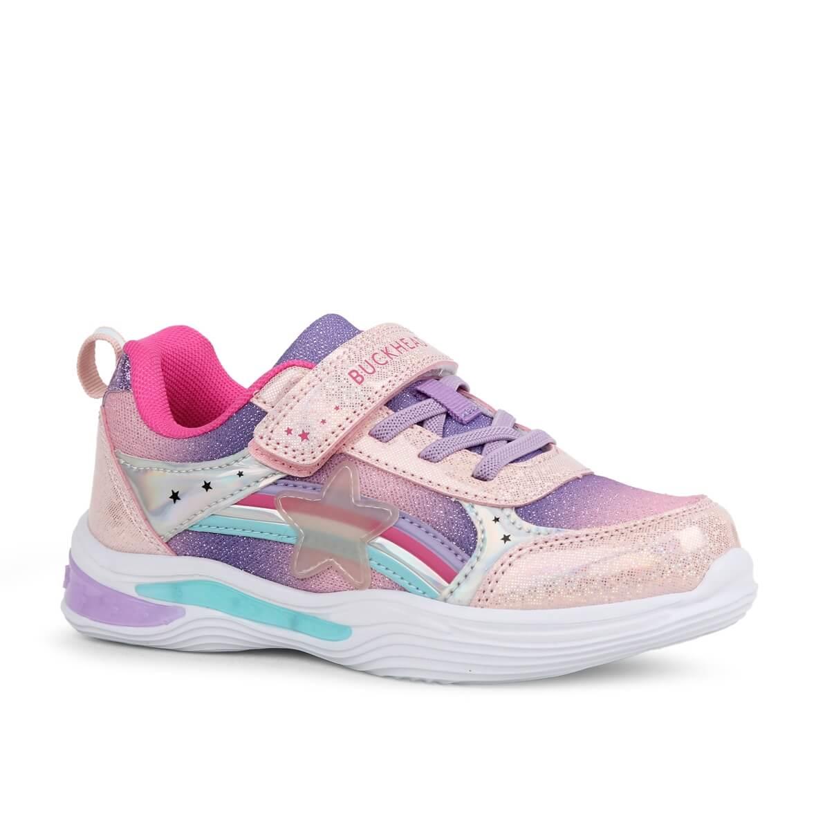 Buckhead Stary BUCK3024-BH009 Işıklı Çocuk Spor Ayakkabı - Pembe / Multi