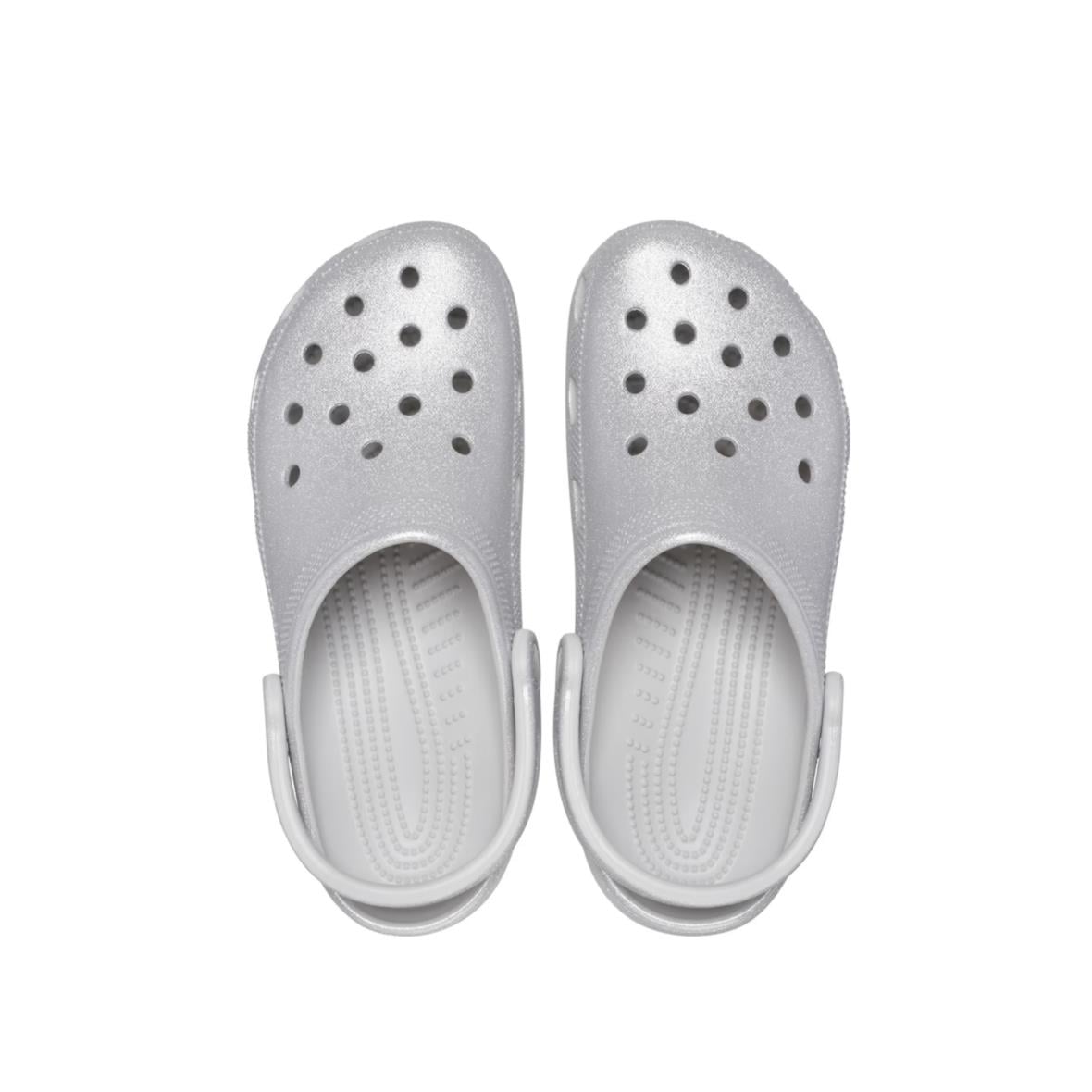 Crocs Classic Glitter Clog Bayan Terlik - Gümüş
