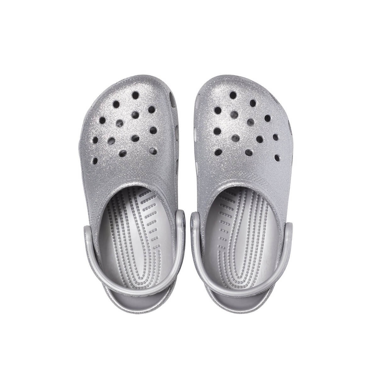 Crocs Classic Glitter Clog Bayan Terlik - Silver